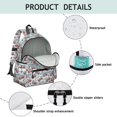 thumbnail image 4 of Fireman and Ladder Blue Pattern Backpack for School, Cute School Bag with Adjustable Shoulder Straps and Padded Back, 13.4"x11"x4.7", 4 of 5
