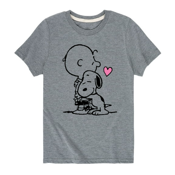 Peanuts - Snoopy Charlie Hug - Toddler And Youth Short Sleeve Graphic T-Shirt