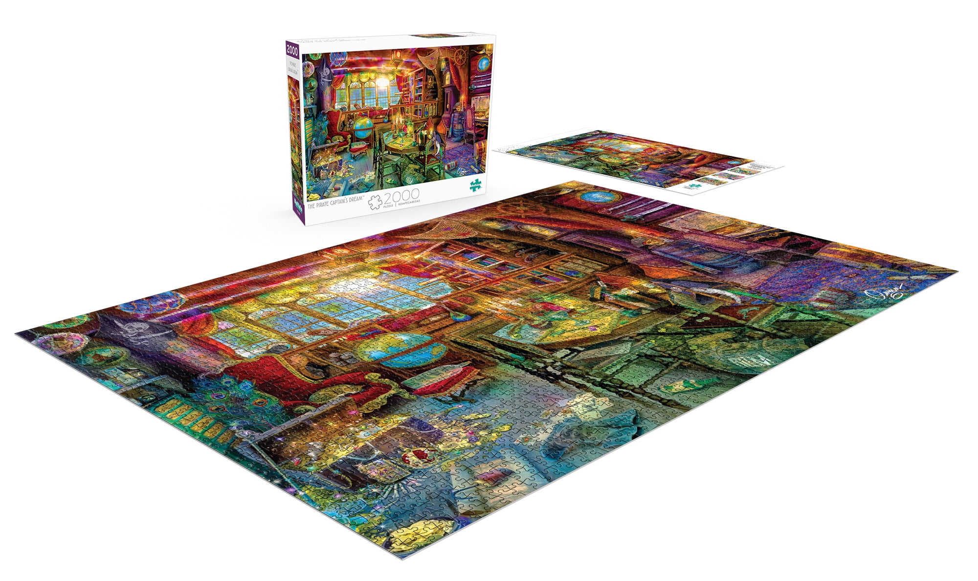 Buffalo Games 2000-Piece Art of Play Pirate Captain's Dream Jigsaw Puzzle