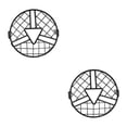 thumbnail image 1 of Kenally Protector de parrilla de faro de motocicleta de 6,5 pulgadas para malla Cafe Racer X Triángulo Centro 2piezas, 1 of 1