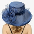 thumbnail image 2 of Women's Wide Brim Sun Hat Floral Dress Beach Hat Elegant Bridal Shower Accessory Summer Outdoor, 2 of 5