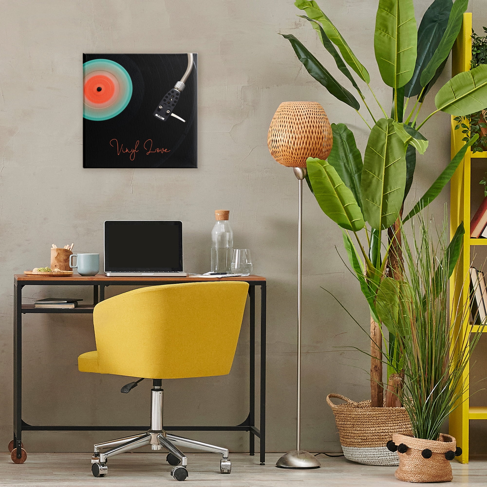 Stupell Industries Spinning Record Vinyl Love Canvas Wall Art, design by Tom Quartermaine