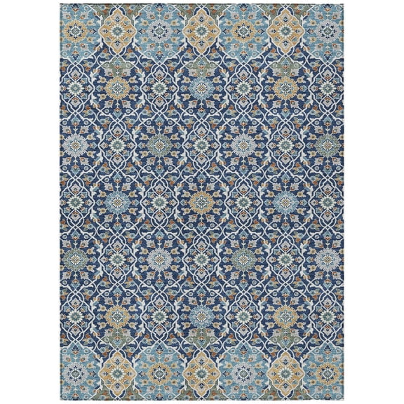 Dalyn Rugs Machine Washable Indoor/Outdoor Chantille ACN2199 Navy 2'6" x 3'10" Rug