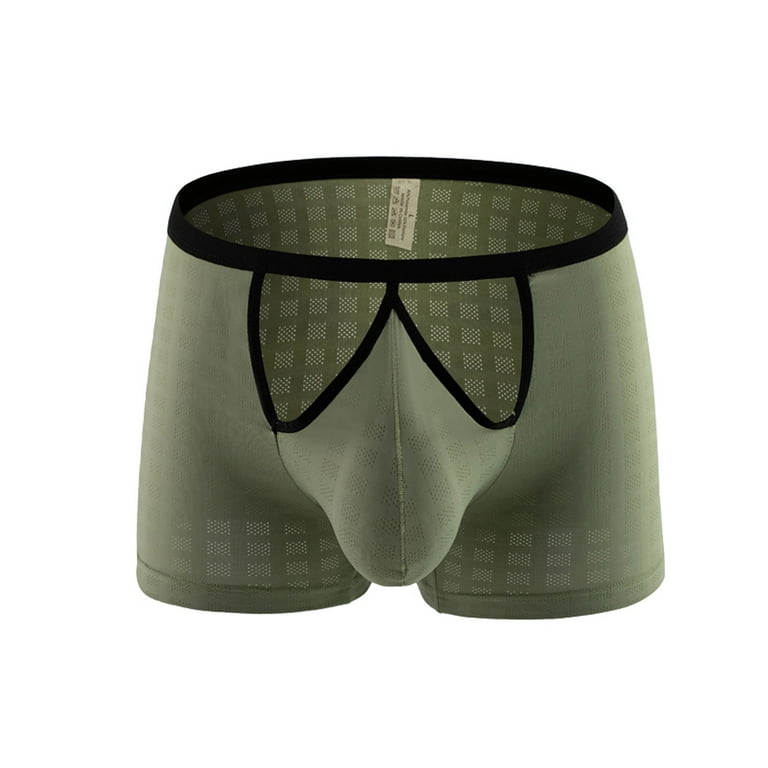 Cathalem Mens Glow in The Dark Underwear Boxer Underpants Cotton Breathable Underwear Briefs Men's Mens Underwear Designer Underpants Army Green