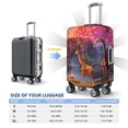 thumbnail image 4 of Fuzoiu Lantern Giraffes Magical Forest Print Suitcase Cover,Washable Luggage Covers for Suitcase,Elastic Luggage Protector Cover,Scratch Resistant Travel Suitcase Covers-X-Large, 4 of 7