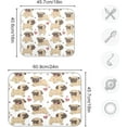 thumbnail image 3 of Funny Cartoon Dogs Pugs Puppies Dish Drying Mat Reversible Microfiber Kitchen Dish Mat Super Absorbent Dish Drainer Mat for Kitchen Counter, 18"x24", 3 of 7