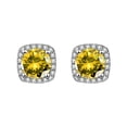 thumbnail image 1 of CREATITOY 1 Ensemble Boucle d'Oreille 1-Carat Diamant Simulé - Design Micro-Incrusté, Bijou de Luxe Cadeau pour Femmes, 1 of 4