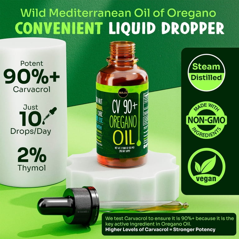 Maju Superfoods, Oil of Oregano Dropper, 2 Fl Oz, Wild Turkish