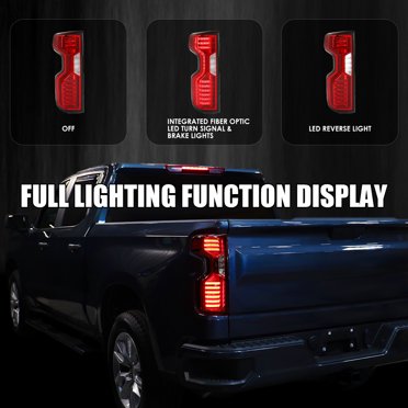 Black/Smoke LED Tail Lights For 2019-2023 Chevy Silverado 1500 – Maxcomotors, Pair, Plug & Play