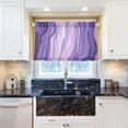 thumbnail image 6 of Coolnut Marble Texture Kitchen Curtains 2 Panels, UV Protected Tier Curtains Half Window Curtains for Guest Room Bathroom Sink Laundry Room Basement,36"x 27", 6 of 6