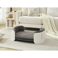 thumbnail image 5 of Scandinavian Style Cat Couch Bed, Pet Sofa for Indoor Cats PP Indoor Pet Furniture Elevated Cat Beds with Removable Mattress Cover Suitable for Kitty, Puppy or Small Animal Brand Design White+Grey, 5 of 5