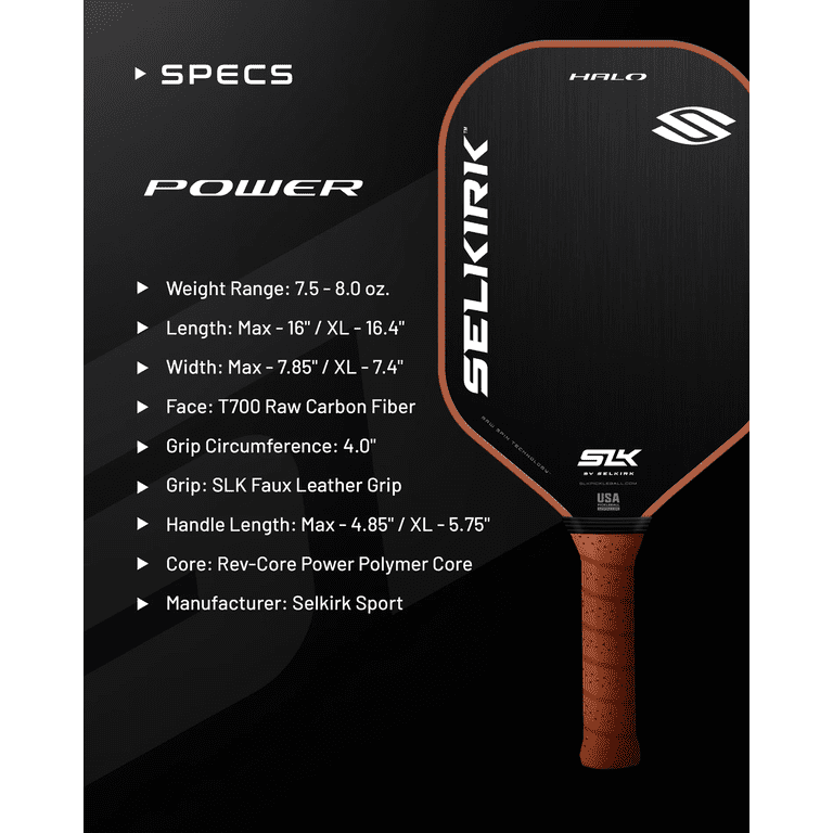 Selkirk SLK Halo Power XL Pickleball Paddle - Walmart.com
