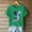 Green, variant on Qulqfy Cartoon Shirts Women Cute Black Puppy Dog Print Shirts Short Sleeve Women's Graphic Tops L