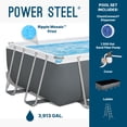 thumbnail image 3 of Bestway Power Steel 18' x 9' x 48” Metal Frame Above Ground Pool, Gray, 3 of 15