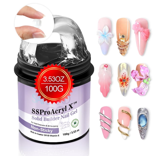 Gel de uñas SAVILAND SSProAcryl X Solid Builder 100 g con aceite de ricino