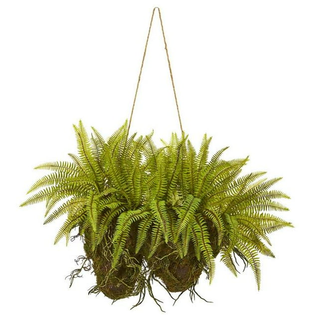 Nearly Natural 8337 24 in. Forest Fern Artificial Hanging Plant