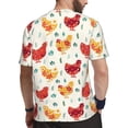 thumbnail image 2 of Wukai Flower Chicken Print Men's Short-Sleeved Mesh T-Shirt,Quick-Dry Short Sleeve Workout T-Shirt-3X-Large, 2 of 8