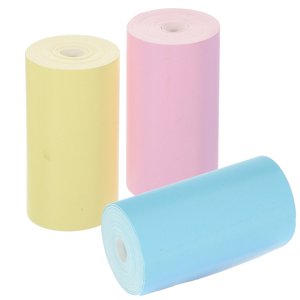 ORDDIART 3Pcs of Thermal Printer Paper for Portable Printer Assorted Color Printing Durability