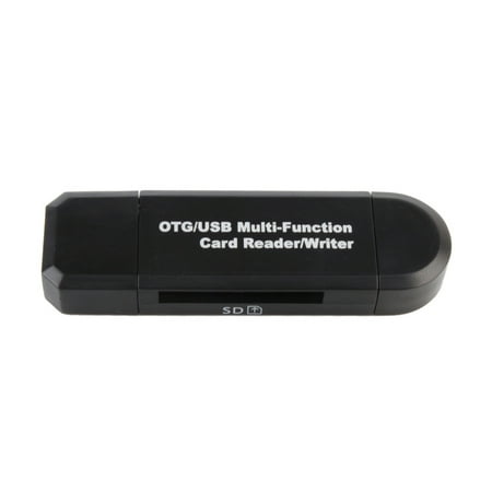 Image of High USB 2.0 Micro USB OTG Adapter SD T-Flash 16GB 32GB 64GB 128GB Memory Reader (Black)