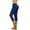 Navy, variant on Fashion Casual Women Solid Span Ladies High Waist Wide Leg Trousers Yoga Pants Capris