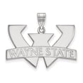 thumbnail image 1 of 10k White Gold Official Licensed Collegiate Wayne State University (WSU) Large Pendant, 1 of 4
