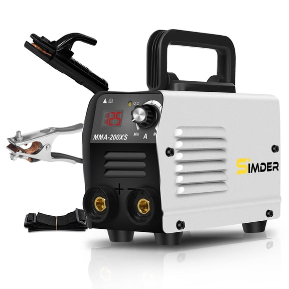 S SIMDER 110/220V Stick Welder ARC Welder Machine IGBT Digital Display LCD Hot Start Welder with Electrode Holder,Work Clamp, Input Power Adapter Cable