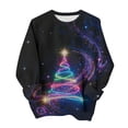 thumbnail image 2 of Zormilly Christmas Sweatshirts for Women Fleece Long Sleeve Crewneck Oversized Sweatshirt Printed Casual Pullover, S-2XL, 2 of 7