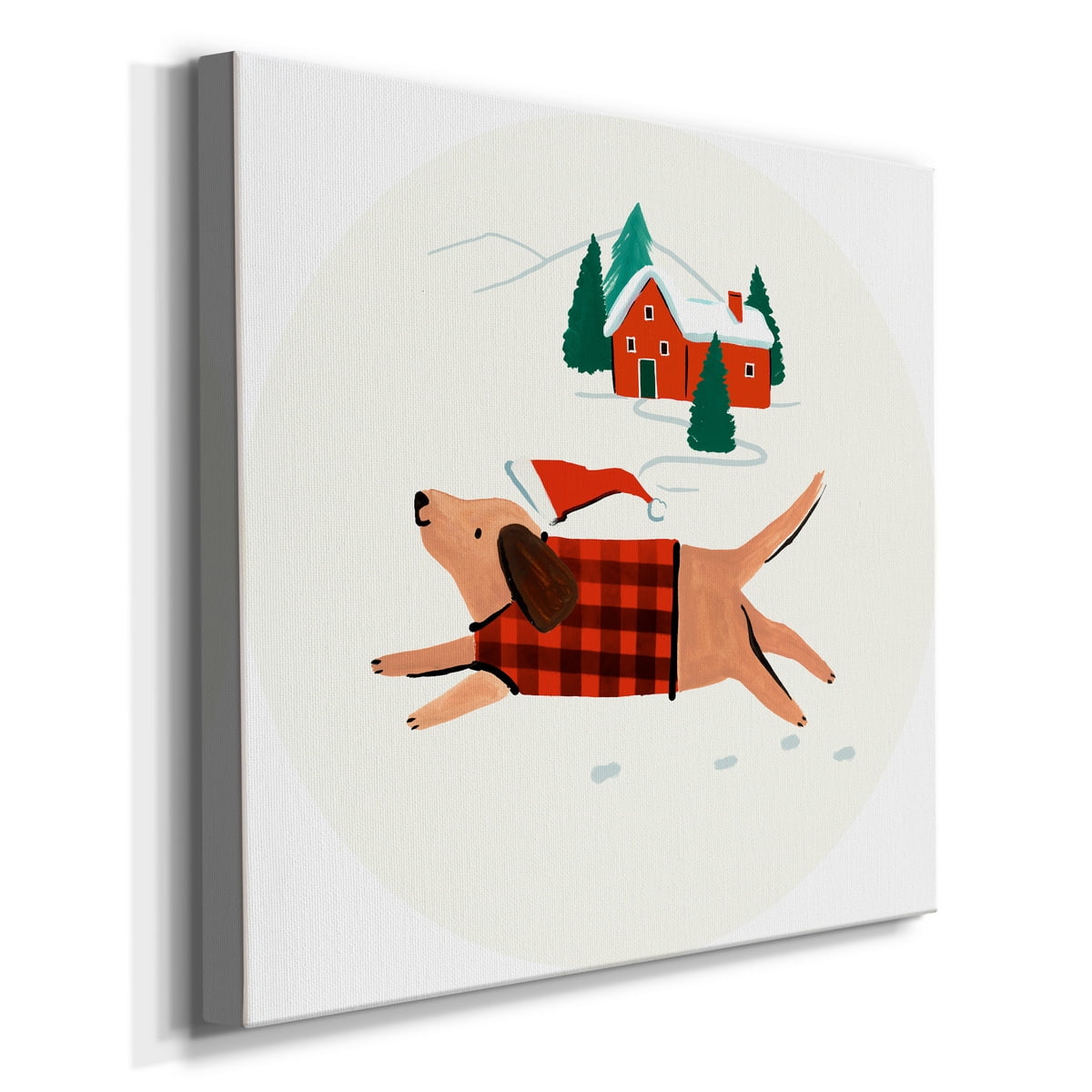 Christmas Fox - Premium Gallery Wrapped Canvas - Ready to Hang