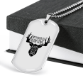 thumbnail image 3 of Papa Favori Chasse Copain Collier en Acier Inoxydable Ou 18k or Chien Tag 24" Chaîne, 3 of 8