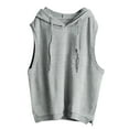 thumbnail image 4 of Krdevn Sleeveless Hoodie - Women's Oversized Solid Pullover, Drawstring Pocket for Fall Layering & Street Style, Size for XL, 4 of 5