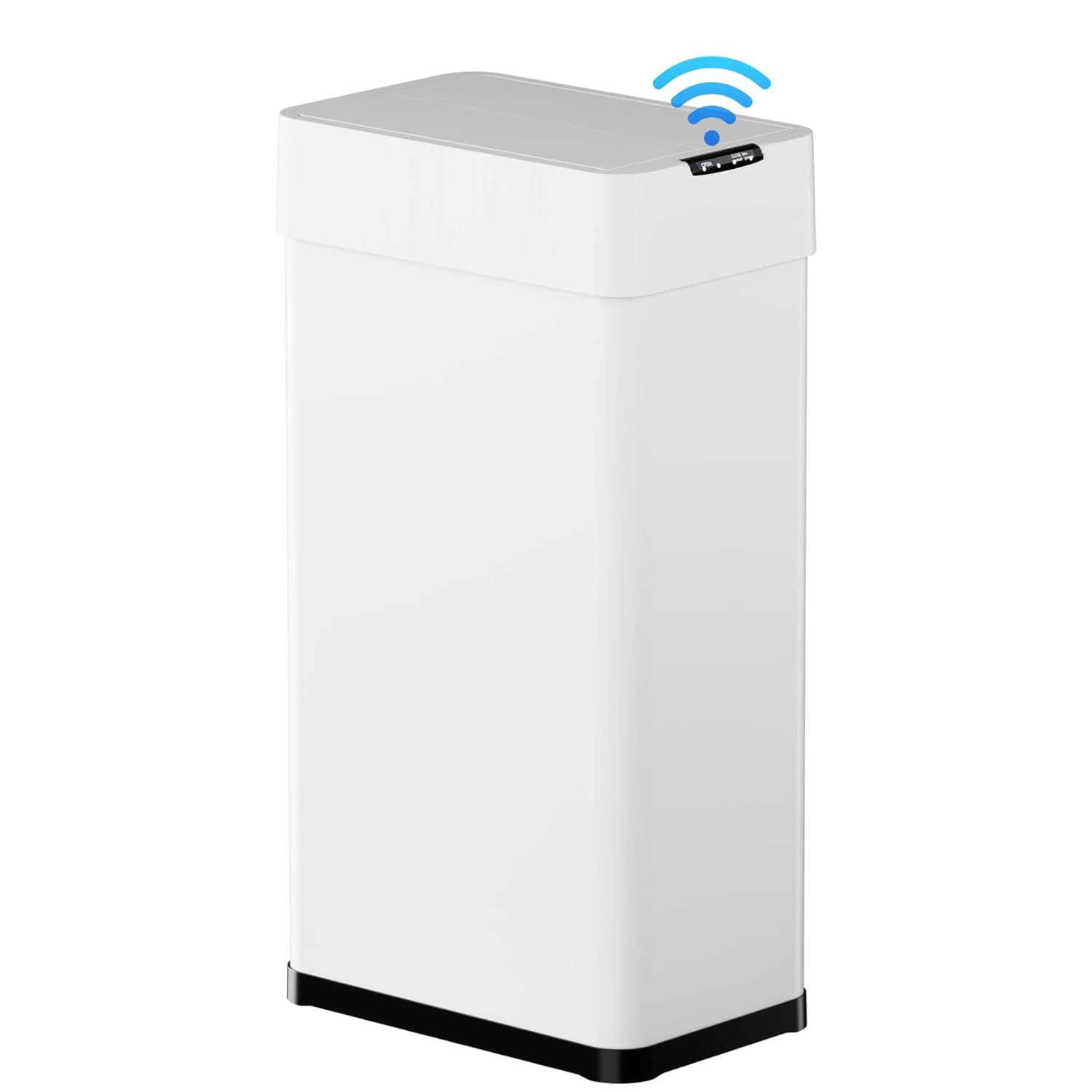 Pirecart Automatic Trash Can, 21.1 Gallon Sensor Motion Stainless Steel Garbage Bin, Touchless Brushed Wastebasket with Butterfly Lid, Display Light, White