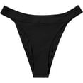thumbnail image 2 of Cupshe Women's Bikini Bottom High Cut Mid Waist Cheeky Bathing Suit, S, 2 of 4