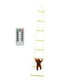 thumbnail image 1 of Adorno colgante de Papá Noel trepando por una escalera de cuerda, adorno navideño LED blanco cálido, 1 of 9