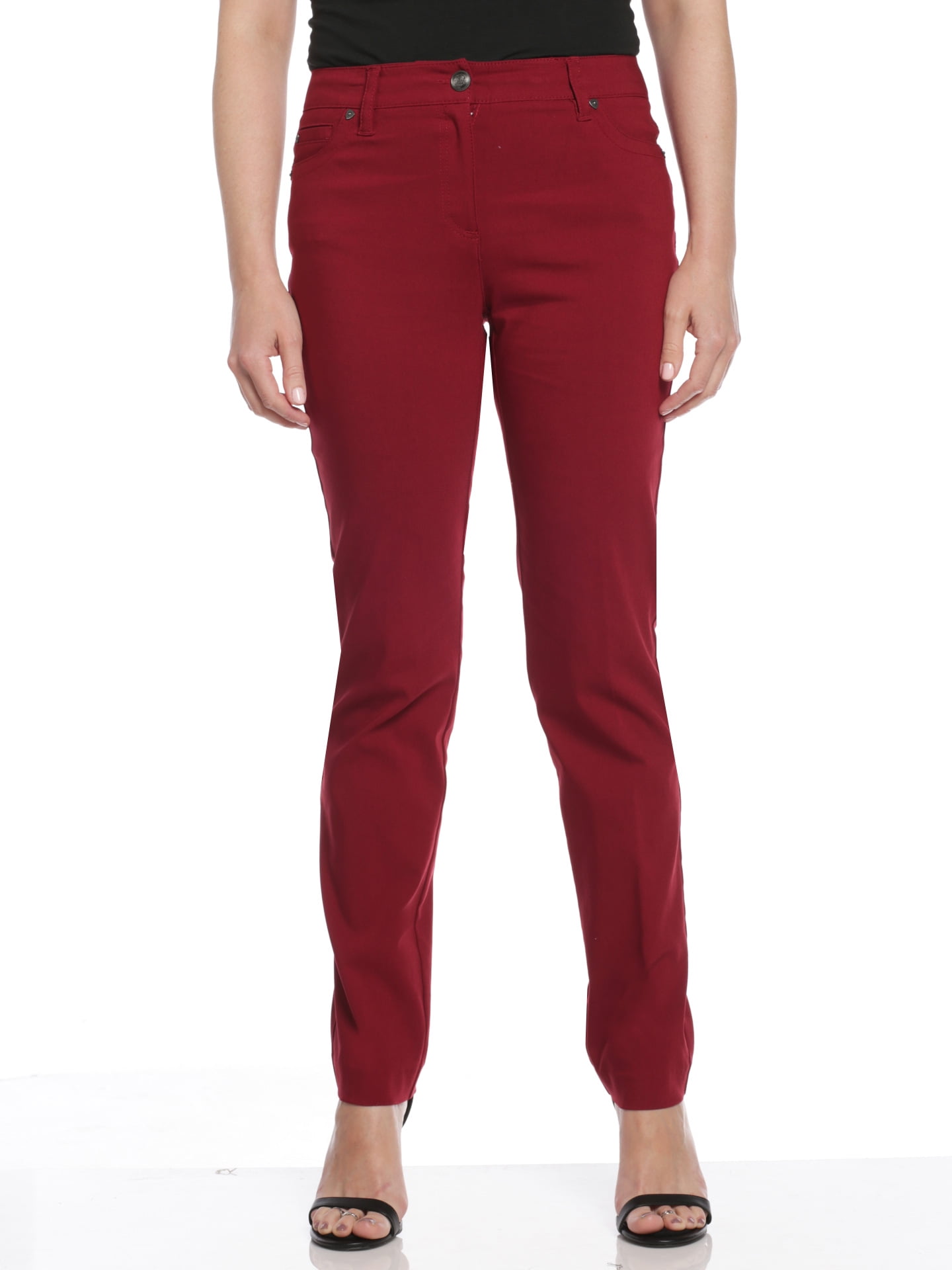 Zac & Rachel Women's Millenium Full Length Pants, Garnet, 6 - Walmart.com
