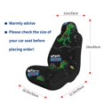 thumbnail image 3 of Uemuo Space Dino Cartoon Black Pattern Car Seat Covers for Front Seats Waterproof Seat Covers for Cars, Universal Auto Front Seats Protector Fits for Car-2 PCS, 3 of 6