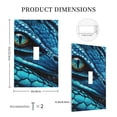 thumbnail image 3 of Daiia Blue Viper Snake Closeup Face Pattern Decorator Wall Plate Child Safe Outlet Cover, Switch and Outlet Covers,Size 1-Gang 5.0" x3.0" , Polycarbonate Thermoplastic-Style T, 3 of 6