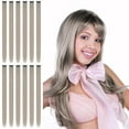 thumbnail image 1 of 32 Pcs Colored Clip In Hair Extensions 20 Inch Rainbow Long Straight Hairpieces Clip In Synthetic, Halloween Cosplay Dress Up Fashion Party Christmas, 1 of 5