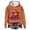 Orange, variant on NinXxx Women's Cow Print Pullover Festive Western Graphic Sweatshirt Khaki M