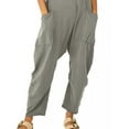 thumbnail image 4 of Cilcicy Women Woven Baggy Boilersuit Strappy Sleeve Ankle-Length Pants Jumpsuits, 4 of 4