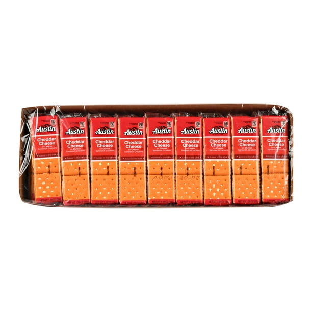 Austin Sandwich Crackers Cheddar Cheese on Cheese Crackers Value Size