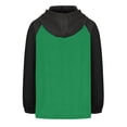 thumbnail image 5 of Women's Hooded Sweatshirt Top Long Sleeve Casual Color Knit Round Neck Loose Fit Soft Plain Tunic for Daily Wear Loungewear Travel Fashion Essential | Sopatenor,Green XL, 5 of 9