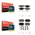 thumbnail image 1 of Positive Plus Front Rear Semi-Metallic Disc Brake Pads and Wear Sensors Kit for Car 2014-2015 Audi A6 Quattro Premium with 2.0L with 356mm Diameter Rotor KPW-100410, 1 of 8
