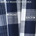 thumbnail image 4 of LingStar 2PCS Buffalo Check Rod Pocket Window Curtain Home Decor Window Treatments Small Window Curtains Set,26"x45"x2,navy blue, 4 of 6