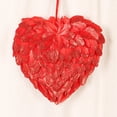 thumbnail image 6 of YWIYIUD 1PC 10inch Valentine's Day Feather Wreath for Front Door, Mother's Day Valentines Birthday Wreath, Heart Shaped Decoration for Wedding Wall Window Indoor Outdoor Porch Home Women Wife Gift, 6 of 8