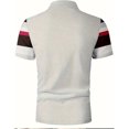 thumbnail image 2 of Afdoent Polo Shirts For Men Summer Color Block Short Sleeved Shirts Fashion Casual Business Large Sized Breathable Buttoned Collar Shirt Beach Vacation, 2 of 3