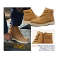 thumbnail image 4 of SAFETY LOONG Soft Toe Work Boots, 6 Inch Nubuck Leather Boots with Side Zipper Workboots Brown 11, 4 of 7