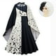 thumbnail image 4 of Disfraz De película malvada para niños, vestido De dama De honor blanco y negro, vestido De fiesta De Halloween con capa y peluca, nuevo, 4 of 4