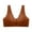 Brown, variant on yievot Women's Bra Soild Wire Free Underwear One-Piece Bra Everyday Front Buckle Underwear Comfort Wireless Bra