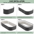 thumbnail image 4 of Raised Garden Bed Kit – 2-Pack Galvanized Rectangle Planter Boxes – 4x2x1 FT – Anti-Rust, Rounded Corners & Open Bottom – Includes Gloves & Rubber Edge – Vegetables, Flowers & Herbs, 4 of 9