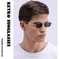 thumbnail image 5 of Retro Rectangle Sunglasses for Women Men Square Narrow Hip Hop Small Frame Sun Glasses, 5 of 5